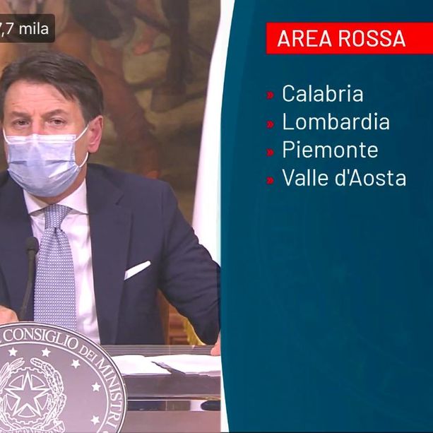 E' ufficiale: il Piemonte è in zona rossa, misure in vigore da venerdì. Servirà l'autocertificazione per uscire di casa