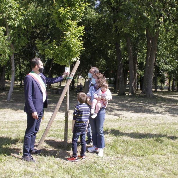 Grugliasco fa festa per i genitori che hanno deciso di &quot;adottare&quot; un albero in memoria della strage di Capaci [FOTO]