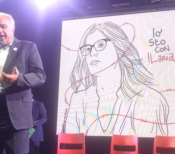 Ilaria Cucchi, Barbasophia e Ascanio Celestini a fianco di Ilaria Salis