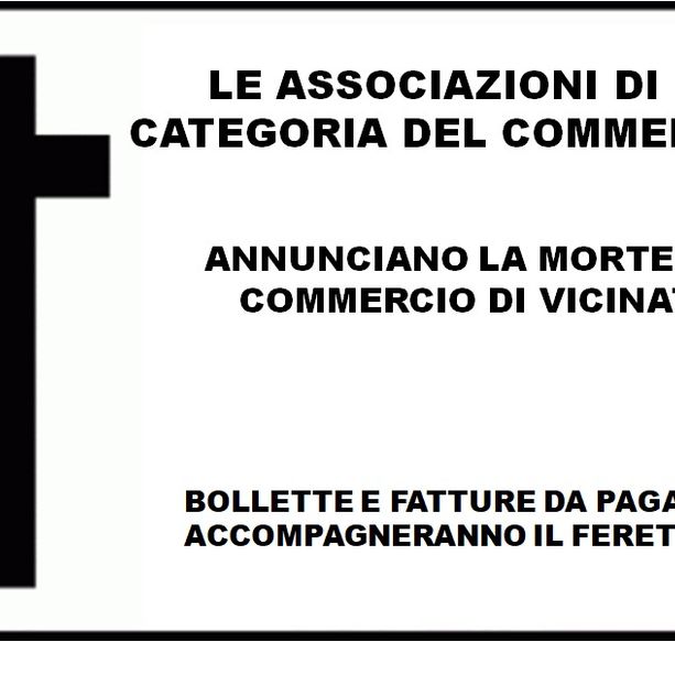 Manifesti a lutto, serrande alzate e luci accese per protestare contro il Governo alla Vigilia di Natale