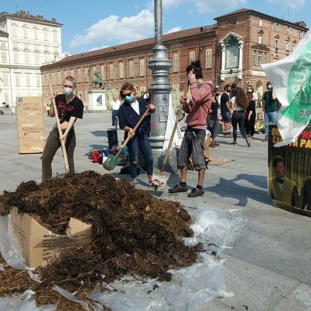 “Il piano di ripresa del Piemonte è una ca***a pazzesca”: i Fridays for Future contro cemento e impianti (FOTO)