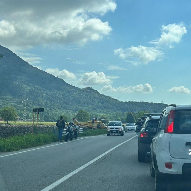 Caselette, brutto incidente sulla statale del Monginevro