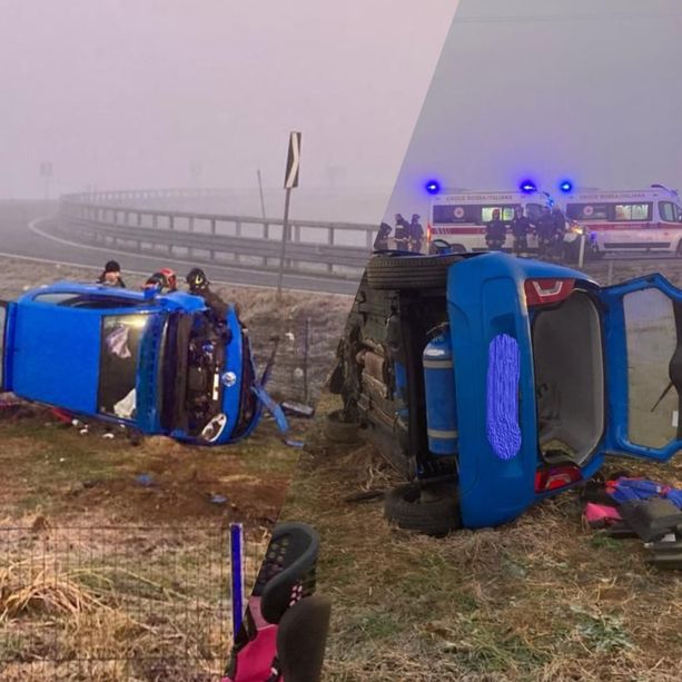 Brutto incidente questa mattina allo svincolo Debouchè: un'auto finisce nella scarpata: 4 feriti