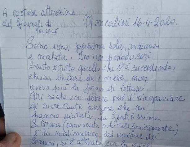 Dall'abbandono al sorriso: il grazie di un'anziana sola e malata al Comune di Moncalieri e alla Croce Rossa