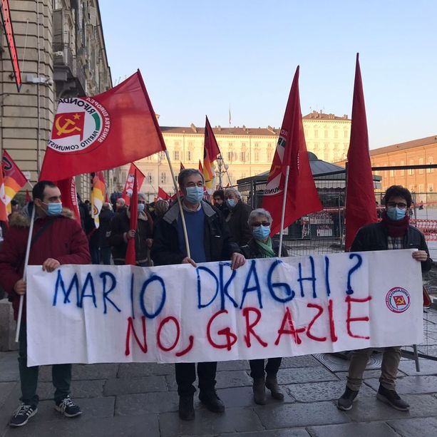 Draghi? No, grazie: sarà peggio di Monti”: la protesta contro il neo premier a Torino [VIDEO e FOTO]