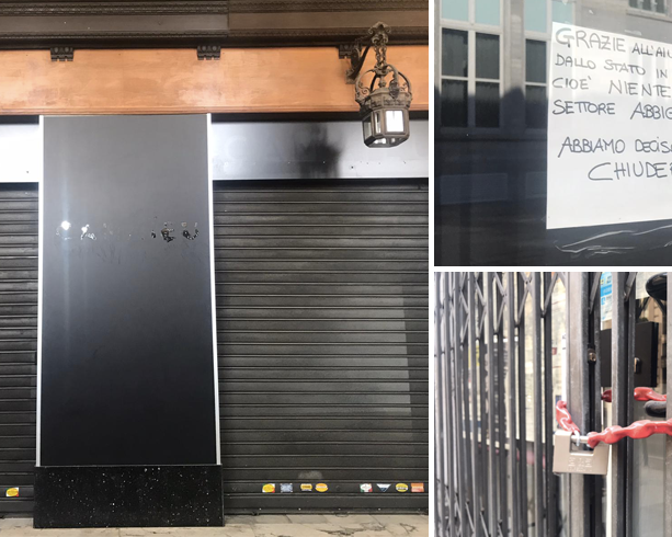 Serrande abbassate, il centro di Torino è in ginocchio: l’ombra delle mafie dietro l’ emorragia di negozi chiusi [FOTO e VIDEO]