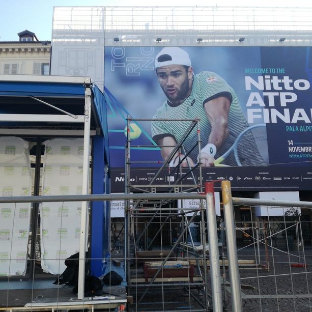 ATP Finals, è conto alla rovescia: piazza San Carlo &quot;monta&quot; il villaggio e Torino si affida a Federico Buffa [FOTO e VIDEO]