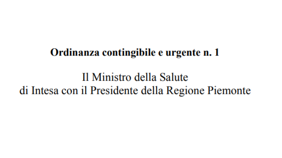 CORONAVIRUS - &quot;Sospese manifestazioni di natura sportiva in Piemonte fino al 29 febbraio&quot;