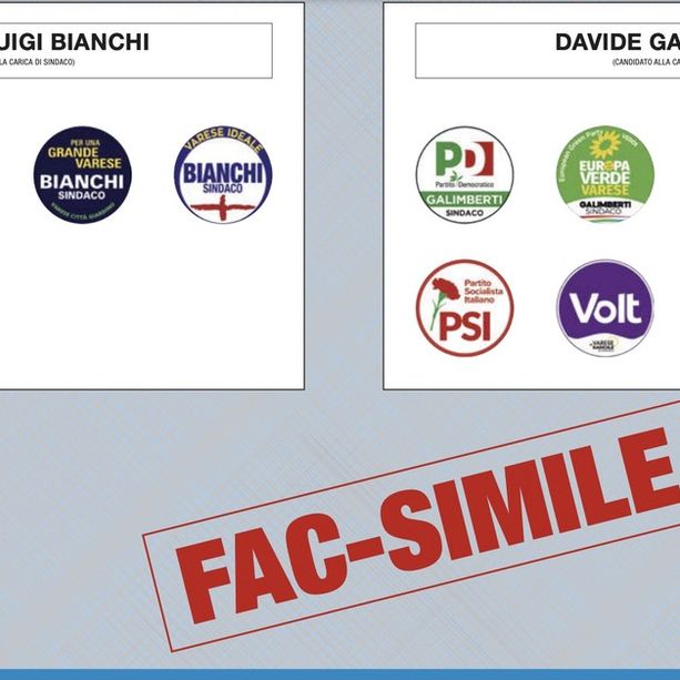 VARESE AL BALLOTTAGGIO. Ecco come si vota e il fac-simile della scheda