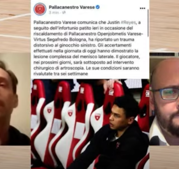 VIDEO Ultima Contesa: l'infortunio a Reyes spiegato dal dottor De Grandi. Tegola per i biancorossi. Seravalli: «Questa Varese se la può giocare con tutti»