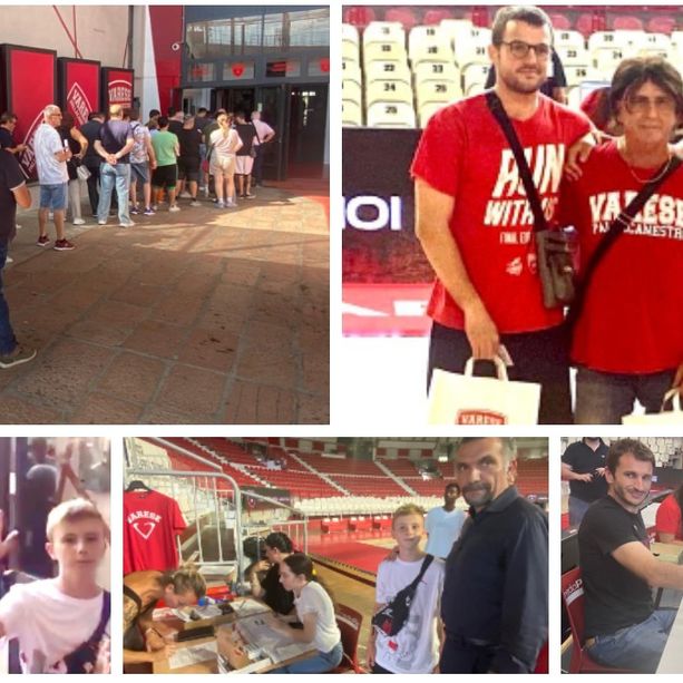 FOTO e VIDEO - La voglia di &quot;tessera&quot; vince ancora a Masnago: via alla campagna abbonamenti biancorossa