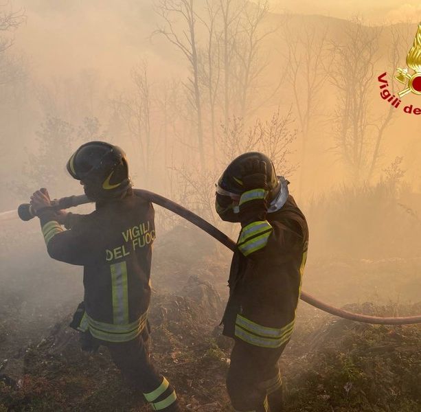Una notte di lavoro per fermare l'incendio nei boschi di Montegrino. Si attende il ritorno di Canadair ed elicotteri