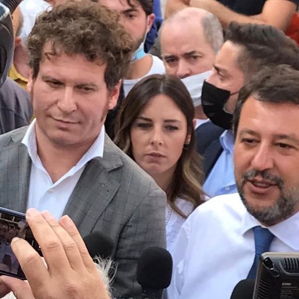 FOTO e VIDEO. Matteo Salvini da piazza XX Settembre: «Cinque anni di nulla, Galimberti fa bene ad aver paura»