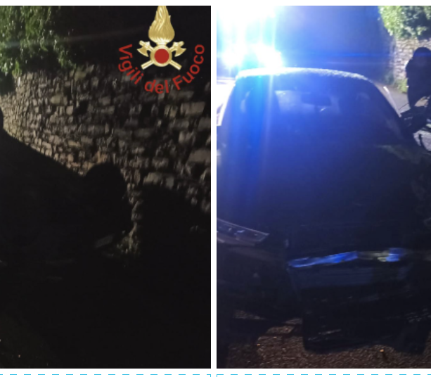 Carambola nella notte nel Comasco, auto si ribalta: feriti quattro giovani