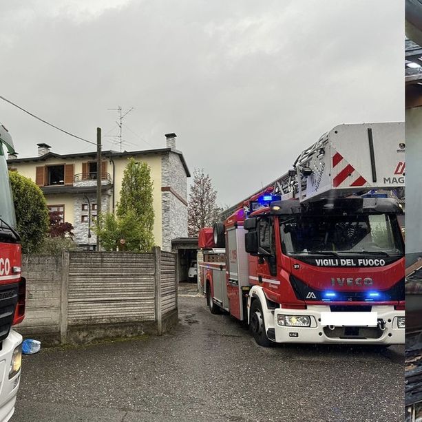 FOTO. Fiamme in un'abitazione a Fagnano, nonni e nipotino intossicati
