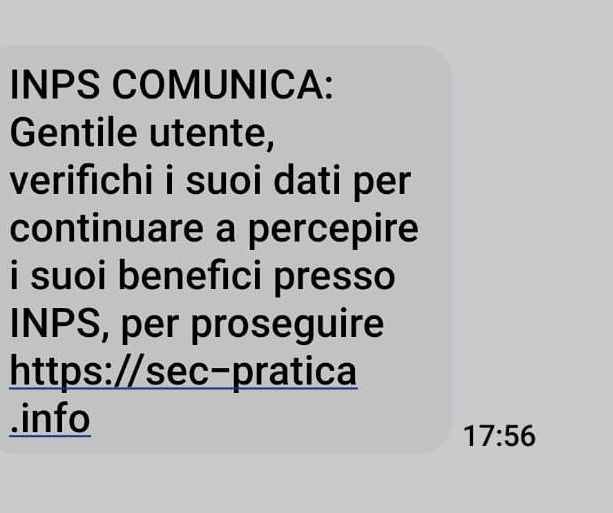 Nuova truffa in agguato sui telefonini: il falso sms dell'Inps