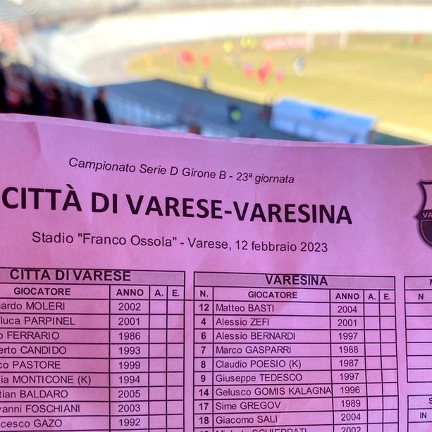 IN DIRETTA. Varese-Varesina, fame salvezza contro sogno playoff. Sulla panchina biancorossa c'è anche Antonio Rosati
