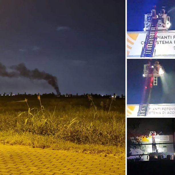 Maxi incendio nella notte in un'azienda di Cesate: due feriti trasportati in ospedale
