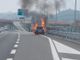 Asti: auto in fiamme in tangenziale. Sul posto i vigili del fuoco