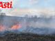 Vasto incendio di sterpaglie lungo il Borbore [GALLERIA FOTOGRAFICA]