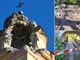 Fulmine colpisce il campanile della chiesa di Corte di Molini di Triora: evacuate una decina di persone, oggi nuove verifiche statiche (Foto)