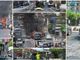 Camporosso: incendio sull'Aurelia, in fiamme un furgoncino spagnolo e due auto, traffico bloccato (Foto e Video)