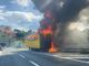 Autoarticolato in fiamme sull'A10: intervento dei vigili del fuoco ad Albisola (FOTO)