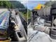 Incidente sulla A6, camion si ribalta all'interno di un cantiere tra Millesimo e Ceva: autostrada chiusa (FOTO E VIDEO)
