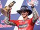 Pecco sul podio non festeggia per rispetto della famiglia di Dean Bert Vinales, morto nella gara di Jerez