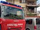 Incendio su un balcone di una palazzina a Luserna Alta