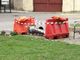 Camion abbatte la fontanella della rotatoria di piazza Marconi a Pinerolo