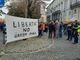 Pinerolo: “Libertà, libertà”, il grido di chi protesta contro il green pass [FOTO]