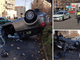 “Rosso bruciato”, terribile incidente in corso Grosseto: auto si ribalta in strada