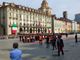 Piazza Castello, tutto pronto per la visita del presidente della Repubblica Sergio Mattarella