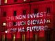 &quot;Chi non investe nei suoi giovani non ha futuro&quot;, il blitz con la scritta su Palazzo Chigi è partito da Torino [FOTO]