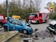 FOTO. Schianto sulla Statale a Lonate Pozzolo: in azione anche l'elisoccorso. Un ferito estratto dalle lamiere da vigili del fuoco