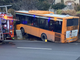 Incidente in viale Aguggirari, coinvolto un autobus: otto persone soccorse