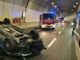Incidente in galleria sulla Pedemontana, donna ferita nell'auto ribaltata