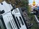 Azzate, incidente sulla Provinciale del lago: un ferito nel camion ribaltato