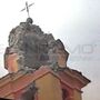 Violento temporale in alta Valle Argentina: un fulmine colpisce il campanile della chiesa di Corte (Foto)