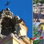 Fulmine colpisce il campanile della chiesa di Corte di Molini di Triora: evacuate una decina di persone, oggi nuove verifiche statiche (Foto)