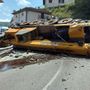 Autogru ribaltata a Roccavignale, Sp 28 bis chiusa per la messa in sicurezza. Fracchia: "Quel tratto è un punto critico"