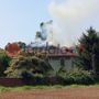 Fossano, in fiamme porzione di tetto di Villa Souchon [FOTO E VIDEO]