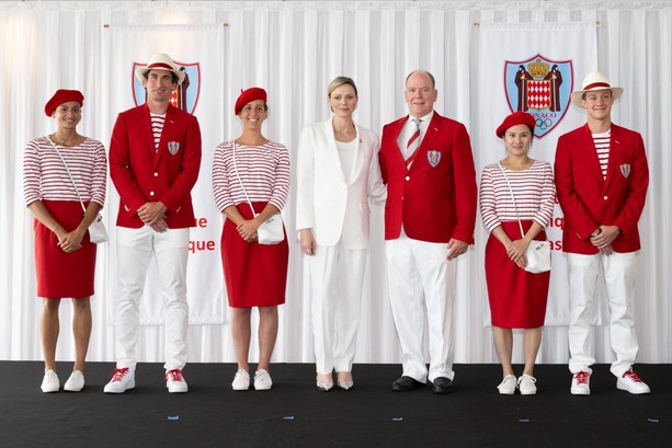 I Principi di Monaco ricevono i 5 atleti che difenderanno i colori del Principato alle Olimpiadi parigine