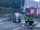 FOTO. Urta l'isola pedonale e si ribalta con l'auto: paura in via Sanvito FOTO. Urta l'isola pedonale e si ribalta con l'auto: paura in via Sanvito