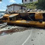 Autogru ribaltata a Roccavignale, Sp 28 bis chiusa per la messa in sicurezza. Fracchia: "Quel tratto è un punto critico"