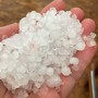 Pioggia, grandine e allagamenti in frazione la Vallera a Caraglio