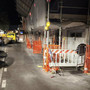 Sanremo, auto centra il ponteggio e fugge: strada chiusa per ore in corso Trento (Foto)