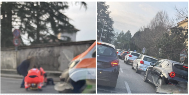 Investita in bici in via Copelli: donna ferita e traffico in tilt Investita in bici in via Copelli: donna ferita e traffico in tilt