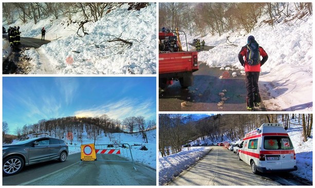 La Provincia al lavoro per ripulire la Paesana-Pian Munè dalle slavine e dalla neve portata dal forte vento (FOTO e VIDEO)